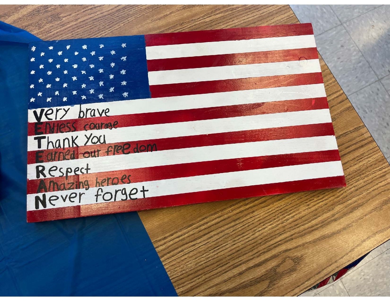 Student Veteran Flag Display